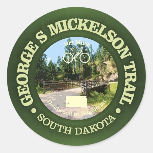 George S Mickelson Trail South Dakota Classic Round Sticker