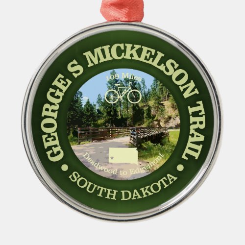 George S Mickelson Trail South Dakota Metal Ornament