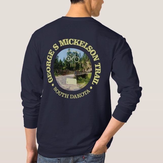 George S Mickelson Trail, South Dakota. T-Shirt (Back)