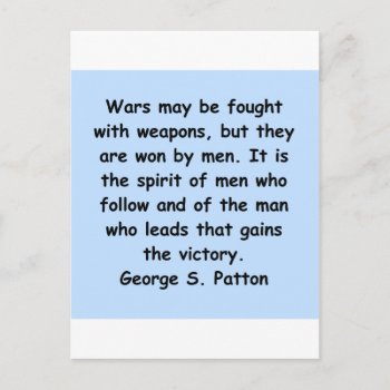 George S Patton Quote Postcard by jimbuf at Zazzle