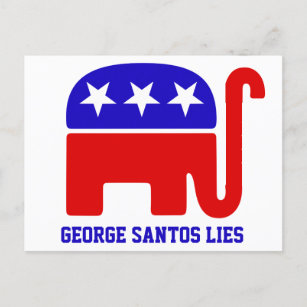George Santos Lies REPUBLICAN PINOCCHIO Postcard
