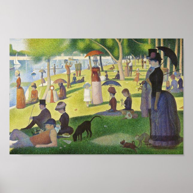 George Seurat A Sunday on La Grande Jatte Famous Poster (Front)