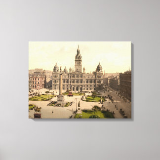 George Square, Glasgow, Scotland wrapped canvas Print