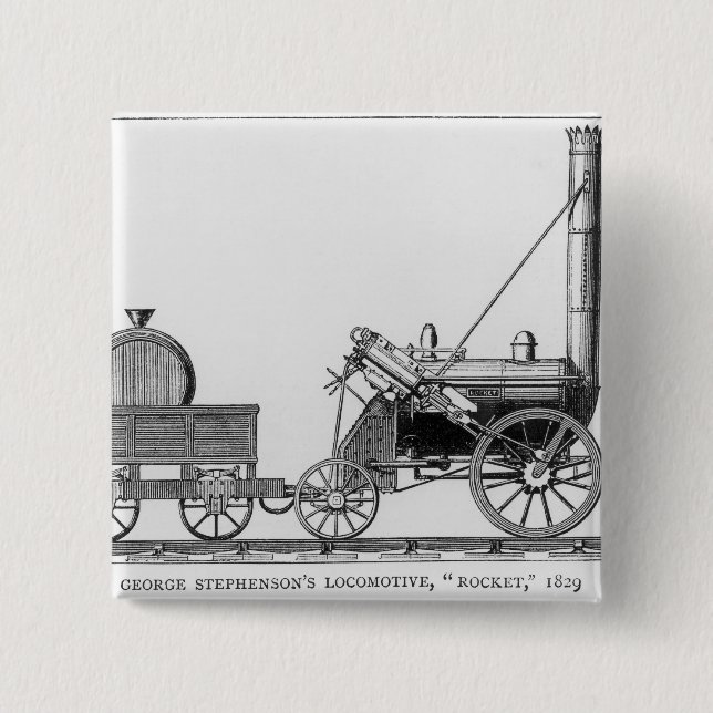 George Stephenson's Locomotive, 'Rocket', 1829 Button (Front)