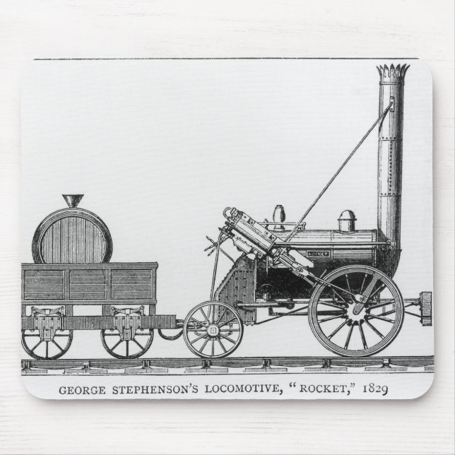 George Stephenson's Locomotive, 'Rocket', 1829 Mouse Pad (Front)