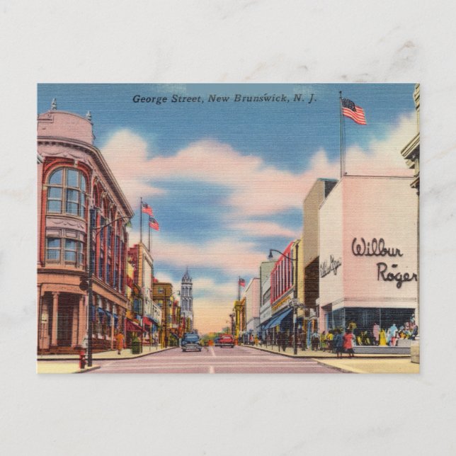 George Street, New Brunswick, New JerseyGeorge Str Postcard (Front)