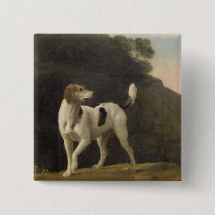 George Stubbs A Foxhound, c.1760 (oil on paper l Pinback Button