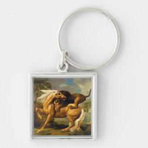George Stubbs A Lion Attacking a Horse, c.1762 ( Keychain