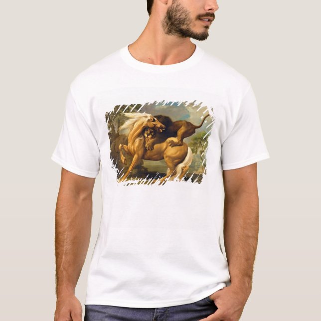 George Stubbs | A Lion Attacking a Horse, c.1762 ( T-Shirt (Front)