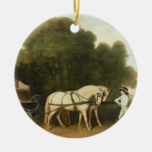 George Stubbs  A Phaeton with a Pair of Cream Pon Ceramic Ornament