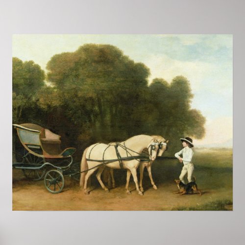 George Stubbs  A Phaeton with a Pair of Cream Pon Poster