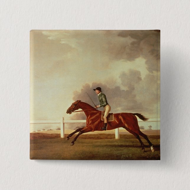George Stubbs | Bay Malton with John Singleton Up, Button (Front)