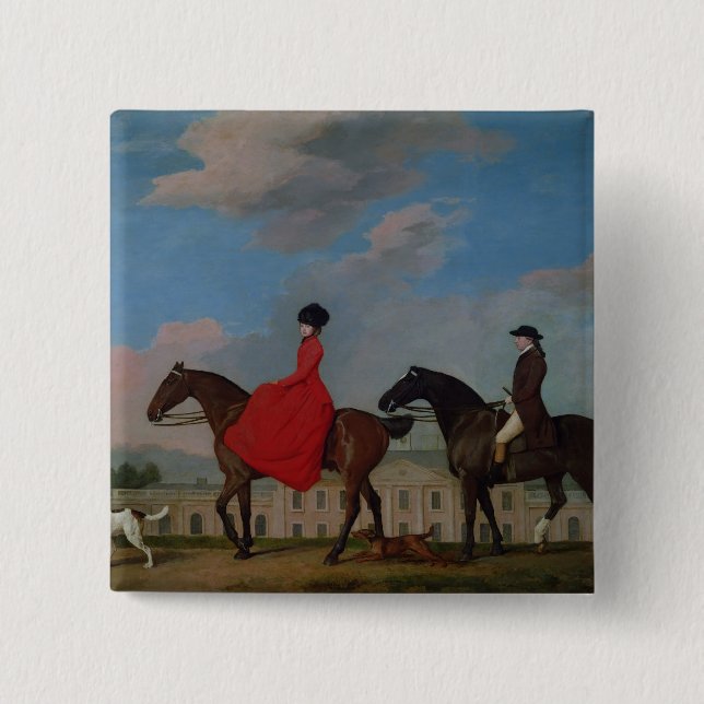 George Stubbs | John and Sophia Musters riding at  Button (Front)