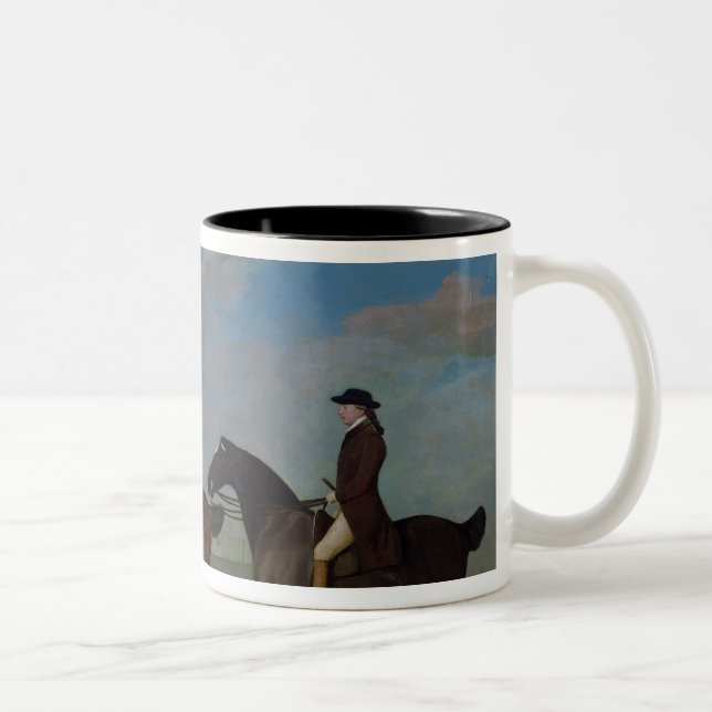 George Stubbs | John and Sophia Musters riding at  Two-Tone Coffee Mug (Right)