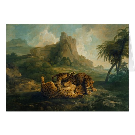 George Stubbs | Leopards at Play, c.1763-8 Cards (Front Horizontal)