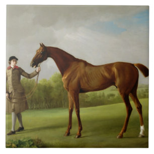George Stubbs Lustre, held by a Groom, c.1760-62 Ceramic Tile