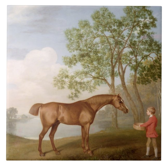 George Stubbs | Pumpkin with a Stable-Lad, 1774 (o Ceramic Tile (Front)