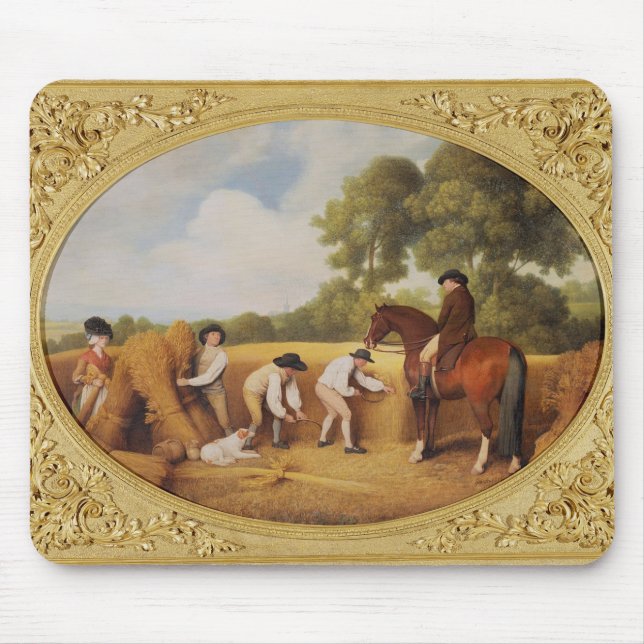 George Stubbs | Reapers, 1795 (enamel on biscuit e Mouse Pad (Front)