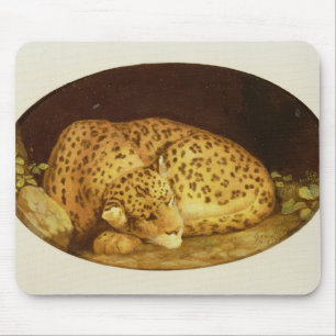 George Stubbs   Sleeping Leopard, 1777 (enamel on  Mouse Pad