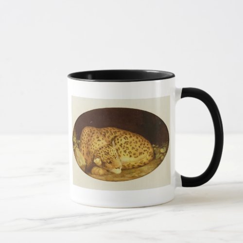 George Stubbs  Sleeping Leopard 1777 enamel on  Mug