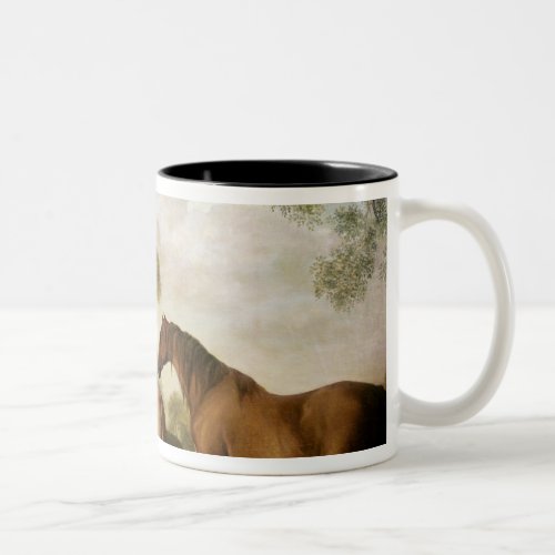 George Stubbs  Two Shafto Mares and a Foal 1774 Two_Tone Coffee Mug