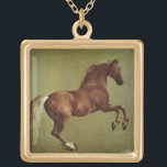 George Stubbs | Whistlejacket, 1762 Gold Plated Necklace<br><div class="desc">Image Collection Number:  BAL2061  Whistlejacket,  1762. Stubbs,  George (1724-1806) oil on canvas. National Gallery,  London,  UK .  1762</div>