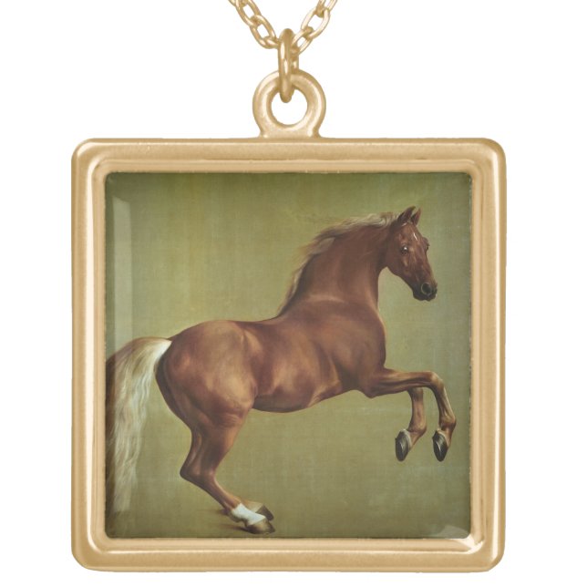 George Stubbs | Whistlejacket, 1762 Gold Plated Necklace (Front)