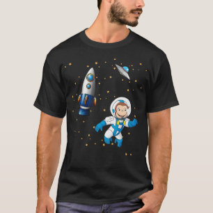 George The Curious Monkey Astronaut Cartoon In Sp T-Shirt