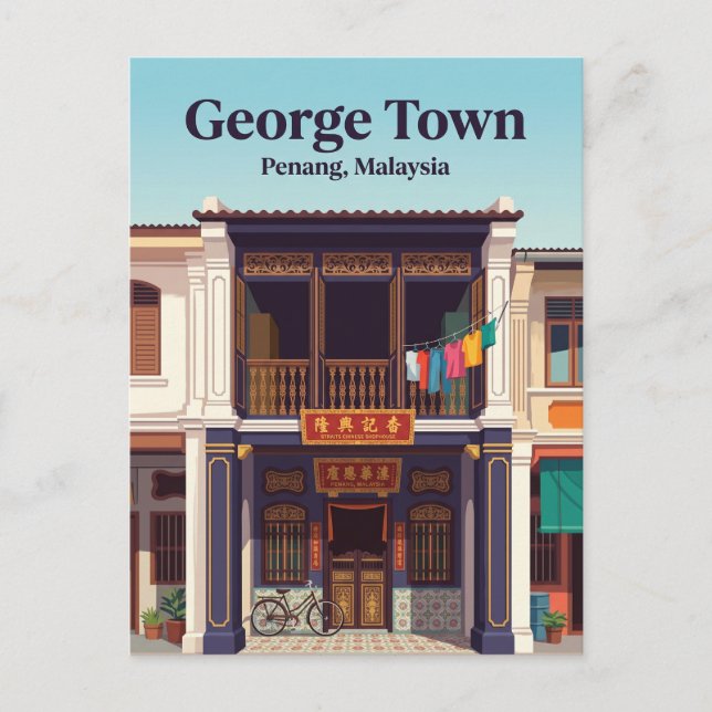 George Town Malaysia Postcard (Front)