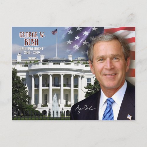George W Bush _  43rd President of the US Postcard