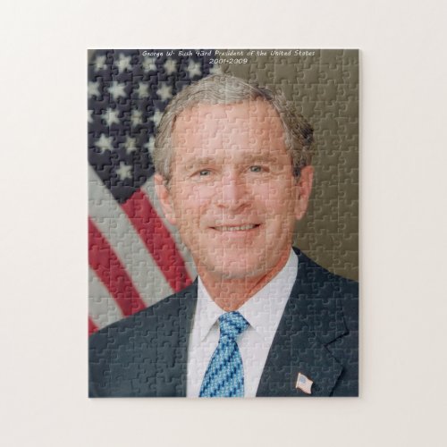 George W Bush 43rd President of the United States Jigsaw Puzzle