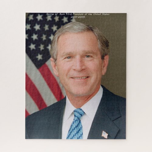 George W Bush 43rd President of the United States Jigsaw Puzzle