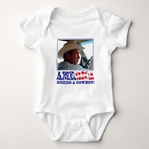 George W Bush - America Needs a Cowboy Baby Bodysuit