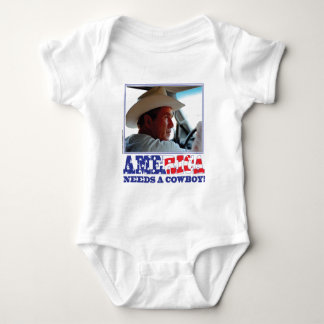 George W Bush - America Needs a Cowboy Baby Bodysuit
