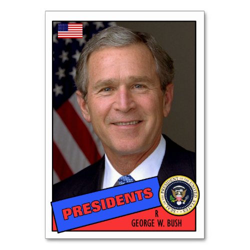 George W Bush Baseball Card