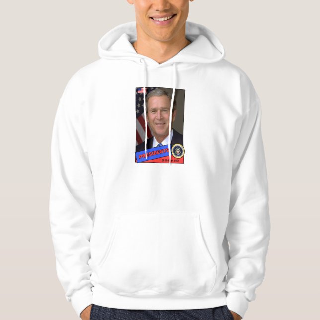 George W. Bush Baseball Card Hoodie (Front)