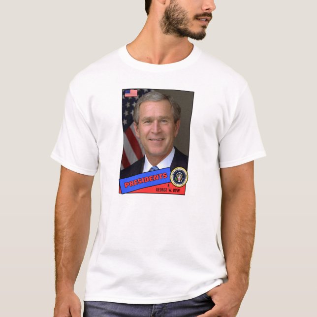 George W. Bush Baseball Card T-Shirt (Front)