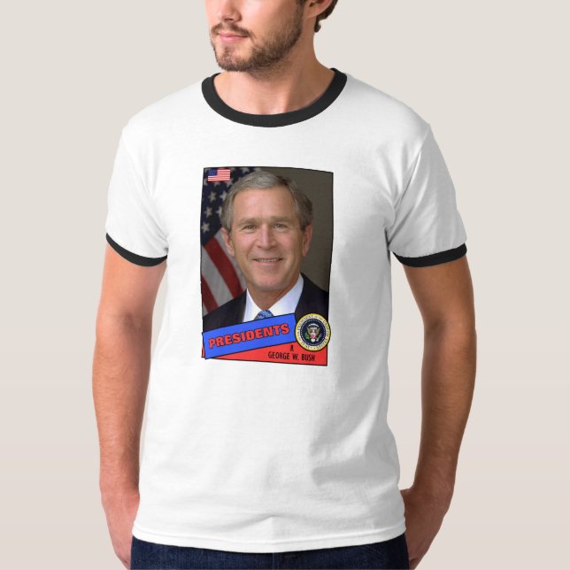 George W. Bush Baseball Card T-Shirt (Front)