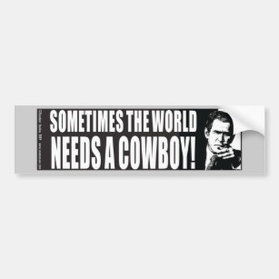GWB Red Script George W Bush President 2004 Bumper Sticker
