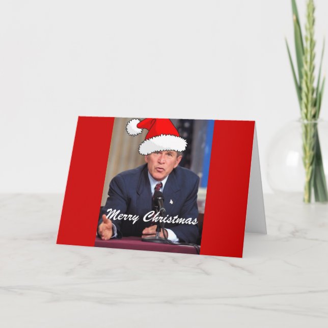 George W. Bush Christmas Humor Holiday Card (Front)