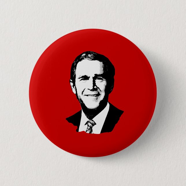 George W Bush Gear Button (Front)