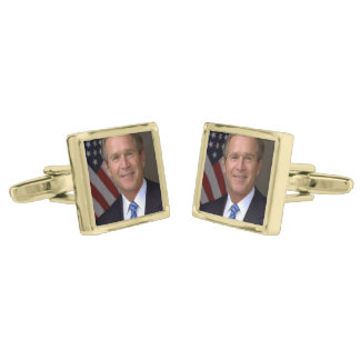 George W. Bush official portrait Gold Cufflinks