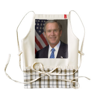 George W. Bush official portrait Zazzle HEART Apron
