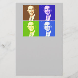 George W Bush Pop Art Stationery