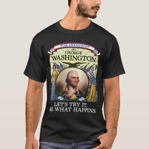 George Washington 1789 Election Dark T_Shirt