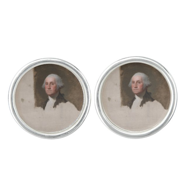 George Washington 1st American President by Stuart Cufflinks (Front)