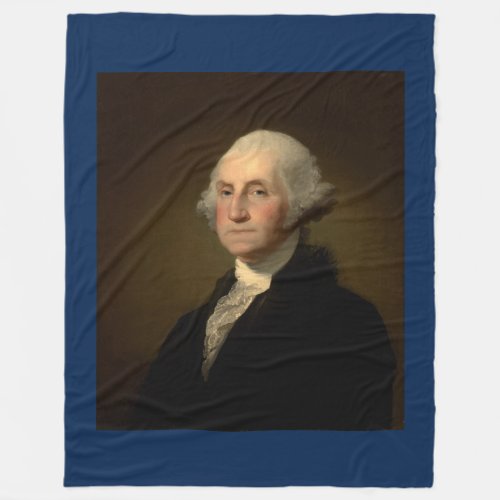 George Washington 1st American President by Stuart Fleece Blanket