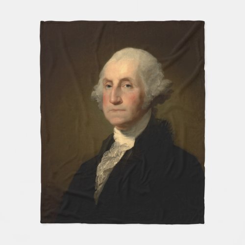 George Washington 1st American President by Stuart Fleece Blanket