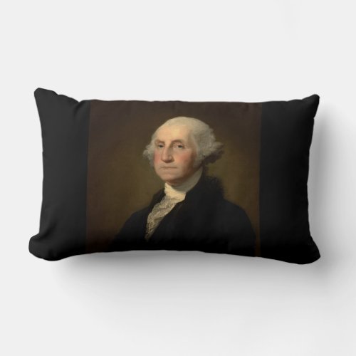 George Washington 1st American President by Stuart Lumbar Pillow