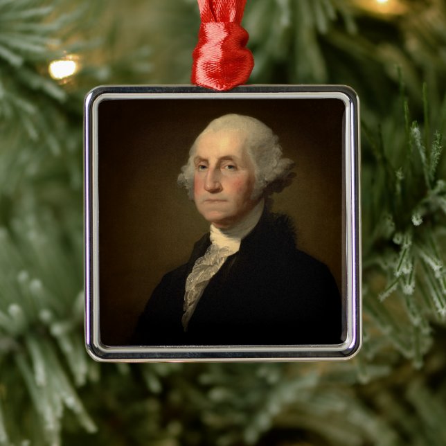 George Washington 1st American President by Stuart Metal Ornament (Tree)